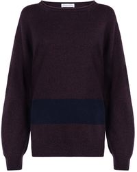 Johnstons of Elgin - Colour Block Cashmere Sweater - Lyst