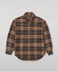 Johnstons of Elgin - Atholl & Camel Plaid Overshirt - Lyst