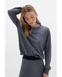 Johnstons of Elgin - Cropped Classic Cashmere Round Neck - Lyst