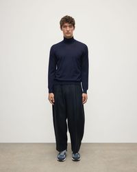 Johnstons of Elgin - Superfine Cashmere Dark Roll Neck Jumper - Lyst