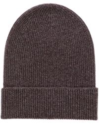 Johnstons of Elgin - Dark Russet Marl Slouchy Cashmere Beanie - Lyst