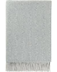 Johnstons of Elgin - Texture Herringbone Merino Throw - Lyst