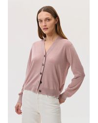 Johnstons of Elgin - Superfine Merino Wool Cardigan - Lyst