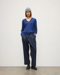 Johnstons of Elgin - Macara Dark Pleated Trousers - Lyst