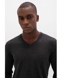 Johnstons of Elgin - Superfine Cashmere Dark V Neck Jumper - Lyst
