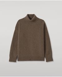 Johnstons of Elgin - Maggie Reverse Stitch Roll Neck Cashmere Jumper - Lyst
