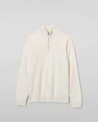 Johnstons of Elgin - Rory Classic Cashmere Zip Neck Jumper - Lyst