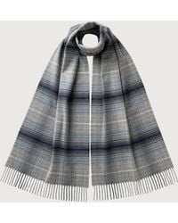 Johnstons of Elgin - Ombre Check Merino Scarf - Lyst