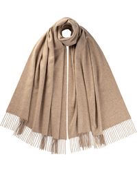 Johnstons of Elgin - Oatmeal Cashmere Stole - Lyst