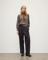 Johnstons of Elgin - Jessie Back Split Colour Block Cashmere Jumper - Lyst