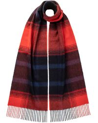 Johnstons of Elgin - Asymmetric Check Cashmere Scarf - Lyst