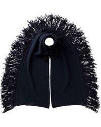 Johnstons of Elgin - Fringed Cashmere Dark Scarf - Lyst