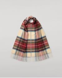 Johnstons of Elgin - Wide Hessian Dress Stewart Tartan Cashmere Scarf - Lyst