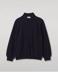 Johnstons of Elgin - Keppie Dark Cashmere Bomber Jacket - Lyst