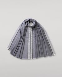 Johnstons of Elgin - Ives Chevron Border Cashmere Scarf - Lyst