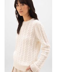 Johnstons of Elgin - Cable Cashmere Sweater - Lyst