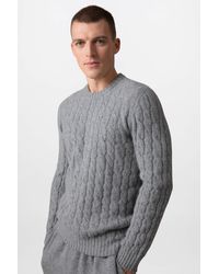 Johnstons of Elgin - Donegal Cashmere Cable Jumper - Lyst