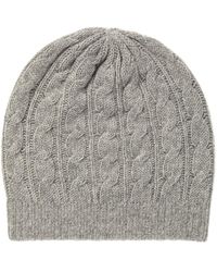 Johnstons of Elgin - Light Gauzy Cable Cashmere Relaxed Beanie - Lyst