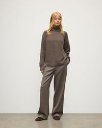 Johnstons of Elgin - Maggie Reverse Stitch Roll Neck Cashmere Jumper - Lyst