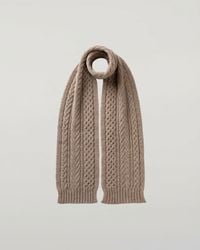 Johnstons of Elgin - Aran Cable Light Cashmere Scarf - Lyst