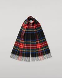Johnstons of Elgin - Wide Stewart Tartan Cashmere Scarf - Lyst