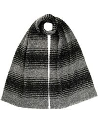 Johnstons of Elgin - Textural Ombré Charcoal Scarf - Lyst