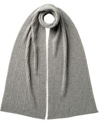 Johnstons of Elgin - Cable & Rib Light Cashmere Scarf - Lyst