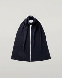 Johnstons of Elgin - Cable & Rib Dark Cashmere Scarf - Lyst