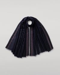 Johnstons of Elgin - Ives Chevron Border Cashmere Scarf - Lyst