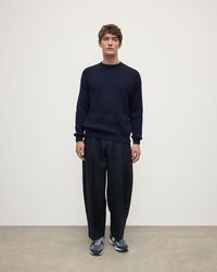 Johnstons of Elgin - Contrast Neck Dark Cashmere Jumper - Lyst