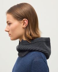 Johnstons of Elgin - Nevis Charcoal Cashmere Hood - Lyst