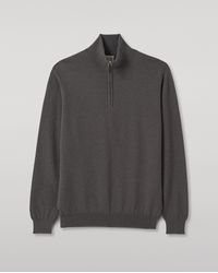 Johnstons of Elgin - Reuben Cashmere Zip Neck Jumper - Lyst