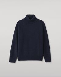 Johnstons of Elgin - Maggie Reverse Stitch Roll Neck Cashmere Jumper - Lyst