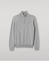 Johnstons of Elgin - Rory Classic Cashmere Zip Neck Jumper - Lyst