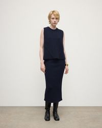 Johnstons of Elgin - Sleeveless Dark Cashmere Tank Top - Lyst