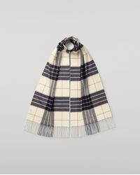 Johnstons of Elgin - Wide Knockmore Tartan Cashmere Scarf - Lyst