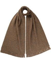 Johnstons of Elgin - Brushed Bouclé Cashmere Silk Scarf - Lyst