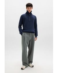 Johnstons of Elgin - Ribbed Cashmere Zip Neck Mid Jumper - Lyst