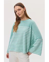 Johnstons of Elgin - Relaxed Featherlight Cashmere Stripe Jumper - Lyst