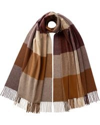 Johnstons of Elgin - Block Check Cashmere Stole - Lyst