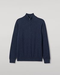 Johnstons of Elgin - Rory Classic Cashmere Zip Neck Jumper - Lyst