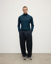 Johnstons of Elgin - Superfine Cashmere Dark Roll Neck Jumper - Lyst