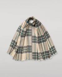 Johnstons of Elgin - Orton Crammed Tartan Neutral Cashmere Scarf - Lyst