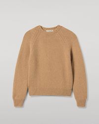 Johnstons of Elgin - Bay Camel Marl Cashmere & Cotton Jumper - Lyst
