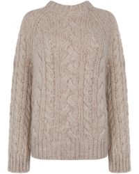 Johnstons of Elgin - Chunky Cable Donegal Cashmere Jumper - Lyst