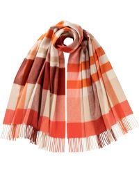 Johnstons of Elgin - Check Cashmere Stole - Lyst