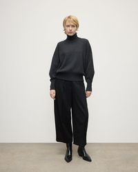 Johnstons of Elgin - High Neck Charcoal Cashmere Jumper - Lyst