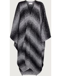 Johnstons of Elgin - Textural Ombré Charcoal Cape - Lyst