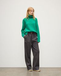Johnstons of Elgin - Maggie Reverse Stitch Roll Neck Cashmere Jumper - Lyst