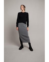 Johnstons of Elgin - Mid Ribbed Cashmere Tube Skirt - Lyst